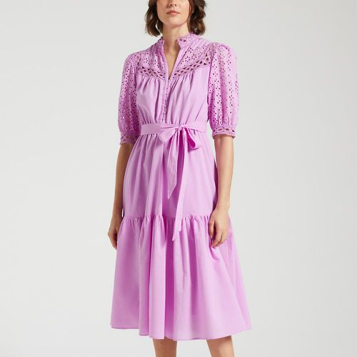 Carla Broderie Anglaise Dress in Organic Cotton with 3/4 Length Sleeves - Suncoo - Modalova