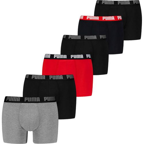 Pack of 6 Everyday Hipsters in Plain Cotton - Puma - Modalova