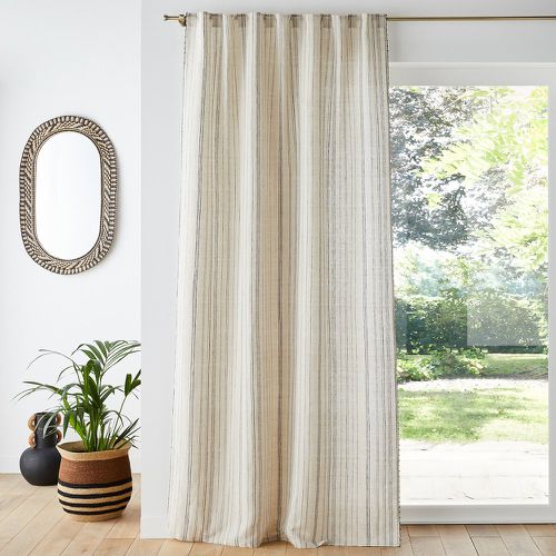 Melise Striped Hidden Hook Cotton & Linen Curtain - LA REDOUTE INTERIEURS - Modalova