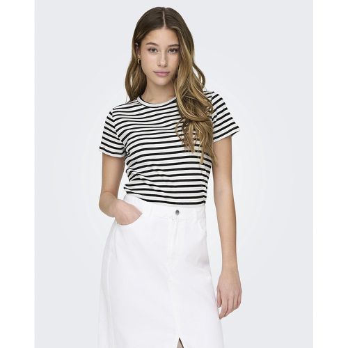 Striped Cotton T-Shirt with Short Sleeves - JDY - Modalova