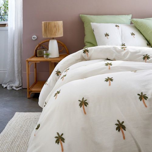 Ravenel Embroidered Palm Cotton & Washed Linen Pillowcase - LA REDOUTE INTERIEURS - Modalova