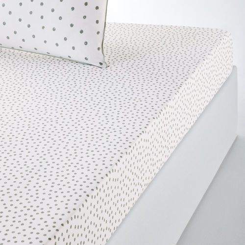 Lison Spotted 30cm 100% Washed Cotton Fitted Sheet - LA REDOUTE INTERIEURS - Modalova