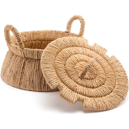 Caja Braided Banana Leaf Basket with Lid - AM.PM - Modalova