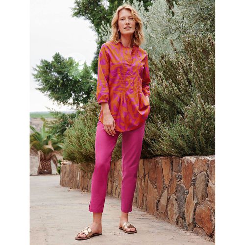 Graphic Cotton Tunic with 3/4 Length Sleeves - Anne weyburn - Modalova