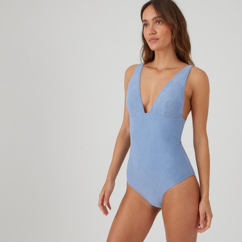 Textured Halterneck Swimsuit - LA REDOUTE COLLECTIONS - Modalova