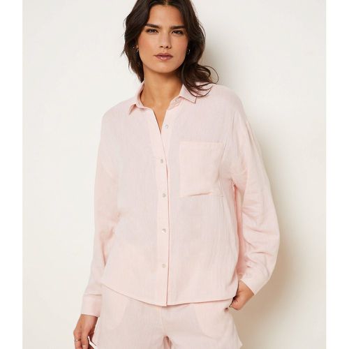 Justine Pyjama Shirt in Linen Mix - ETAM - Modalova