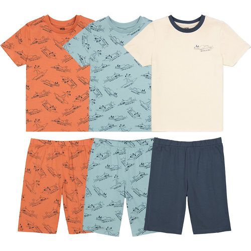 Pack of 3 Short Pyjamas in Cotton - LA REDOUTE COLLECTIONS - Modalova