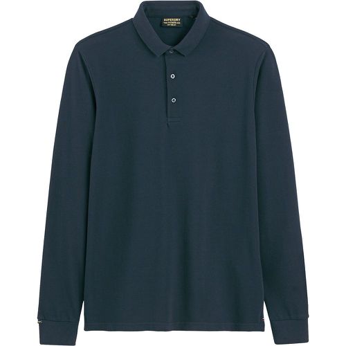Cotton Pique Polo Shirt with Long Sleeves - Superdry - Modalova