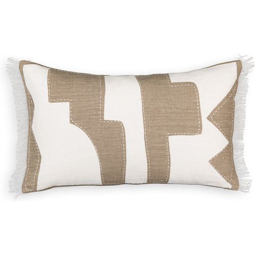 Kinabe 50 x 30cm Graphic Fringed Linen Cushion Cover - LA REDOUTE INTERIEURS - Modalova