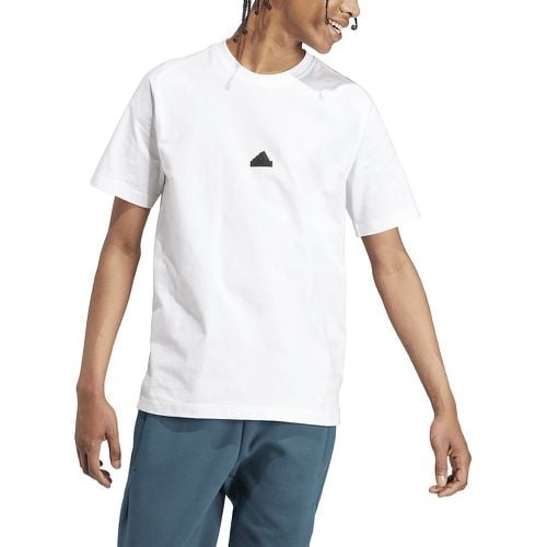 Small Logo Print T-Shirt in Cotton with Crew Neck - ADIDAS SPORTSWEAR - Modalova