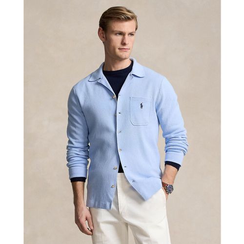 Embroidered Logo Buttoned Cardigan in Cotton with Shirt Collar - Polo Ralph Lauren - Modalova