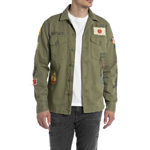 Cotton Military Badge Jacket - Replay - Modalova
