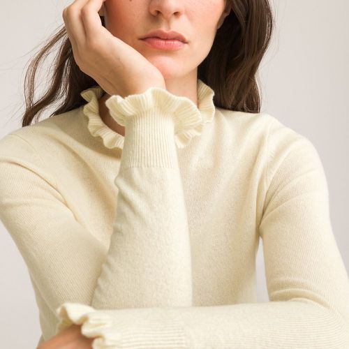 Cashmere/Wool Jumper with High Ruffled Neck - LA REDOUTE COLLECTIONS - Modalova