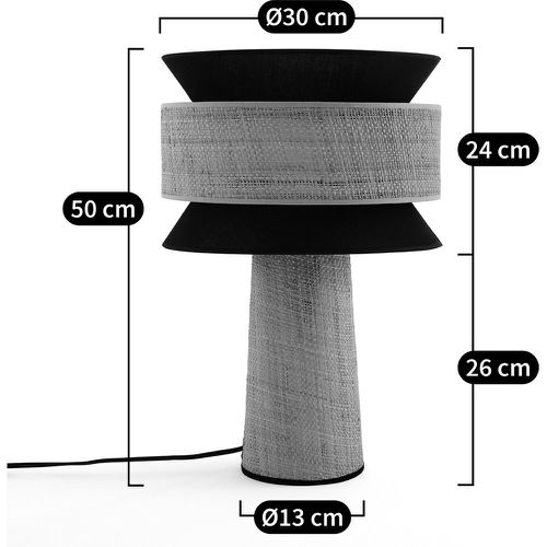 Dolkie Raffia and Cotton Table Lamp - LA REDOUTE INTERIEURS - Modalova