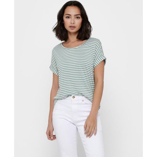 Narrow Striped T-Shirt with Short Sleeves - Only - Modalova