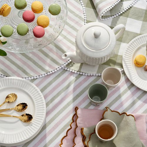 Set of 2 Maddy Striped or Checked Reversible 100% Cotton Placemats - LA REDOUTE INTERIEURS - Modalova