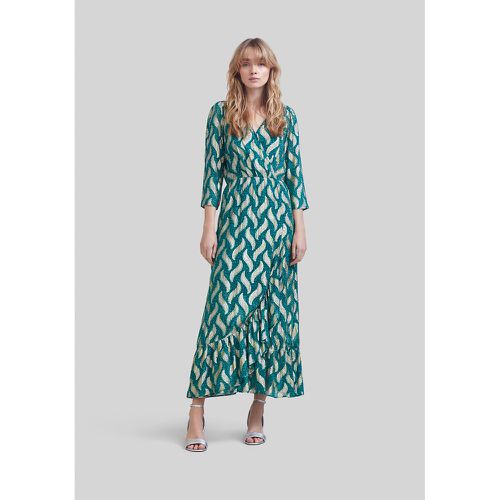 Glittery Print Maxi Dress with 3/4 Length Sleeves - IKKS - Modalova