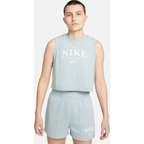 Logo Print Sports Vest Top in Cotton - Nike - Modalova