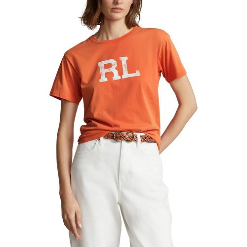 Cotton Crew Neck T-Shirt with Short Sleeves - Polo Ralph Lauren - Modalova