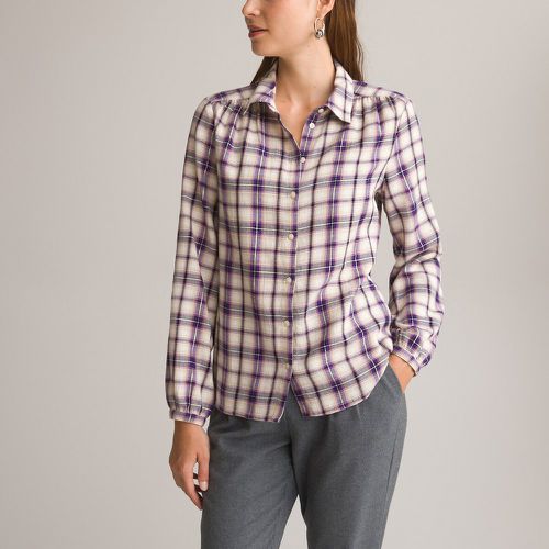 Checked Cotton Shirt with Long Sleeves - Anne weyburn - Modalova