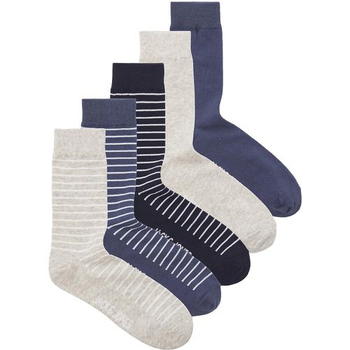 Pack of 5 Pairs of Socks in Cotton Mix - jack & jones - Modalova