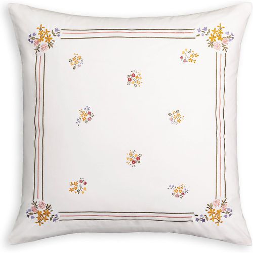 Yvonne Embroidered Floral 100% Cotton Square Pillowcase - LA REDOUTE INTERIEURS - Modalova