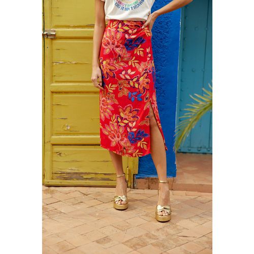 Juberra Floral Wrapover Skirt in Cotton Mix - LA PETITE ETOILE - Modalova