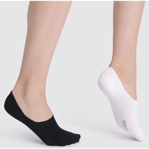 Pack of 2 Pairs of Invisible Trainer Socks in Cotton Mix - Dim - Modalova