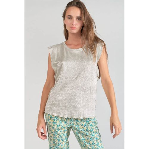 Metallic Sleeveless Blouse - LE TEMPS DES CERISES - Modalova