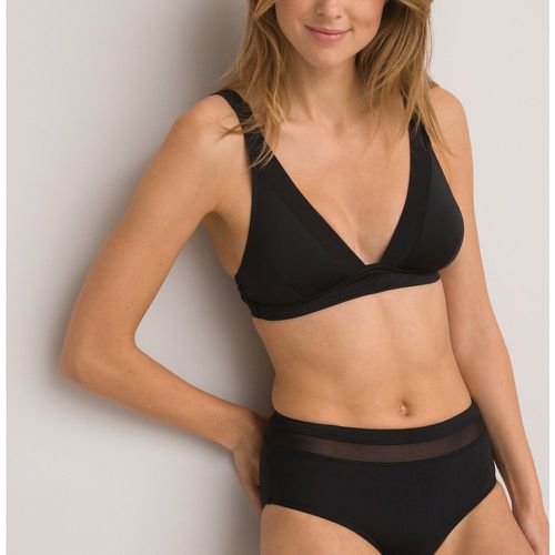 Recycled Triangle Bikini Top with Mesh Detail - LA REDOUTE COLLECTIONS - Modalova