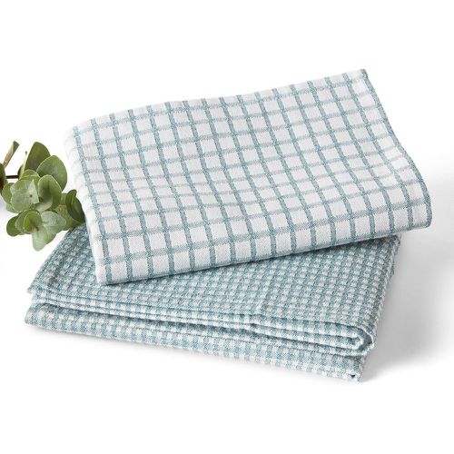 Set of 2 Checked 100% Cotton Tea Towels - LA REDOUTE INTERIEURS - Modalova