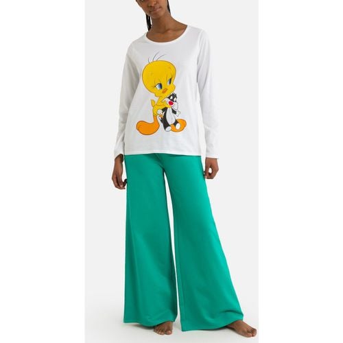 Cotton Wide Leg Pyjamas with Long Sleeves - TWEETY ! - Modalova