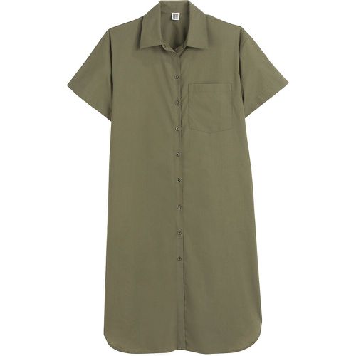 Cotton Shirt Dress with Short Sleeves - LA REDOUTE COLLECTIONS - Modalova
