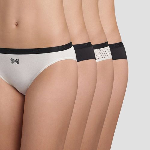 Pack of 4 Les Pockets Knickers in Cotton - Dim - Modalova