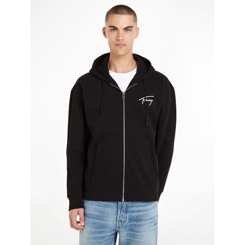 Cotton Relaxed Zipped Hoodie with Embroidered Logo - Tommy Jeans - Modalova