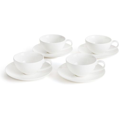 Set of 4 Ginny Porcelain Teacups & Saucers - LA REDOUTE INTERIEURS - Modalova