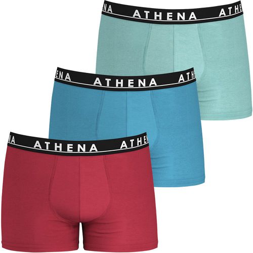 Pack of 3 Plain Easy Colour Hipsters in Cotton - Athena - Modalova