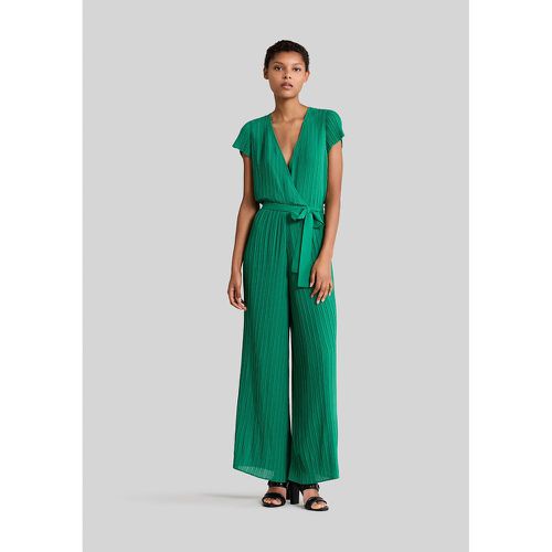 Recycled Cutout Back Jumpsuit with Short Sleeves - IKKS - Modalova
