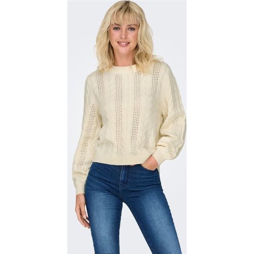 Cable Knit Jumper with Crew Neck - Only - Modalova