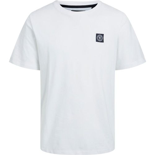 Embroidered Logo Cotton T-Shirt with Crew Neck - jack & jones - Modalova