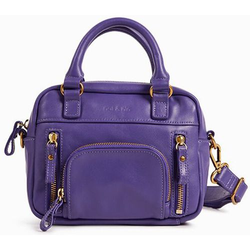 Micro Macy Leather Bag with Multiple Pockets and Zip Fastening - NAT & NIN - Modalova