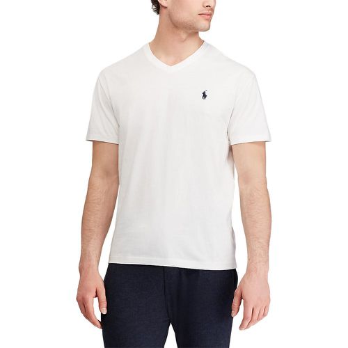 Jersey Cotton T-Shirt with V-Neck - Polo Ralph Lauren - Modalova