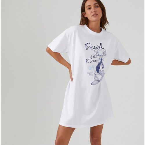 Mermaid Print Cotton Nightshirt with Short Sleeves - LA REDOUTE COLLECTIONS - Modalova