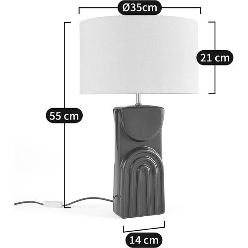Topia Ceramic & Linen Table Lamp - LA REDOUTE INTERIEURS - Modalova