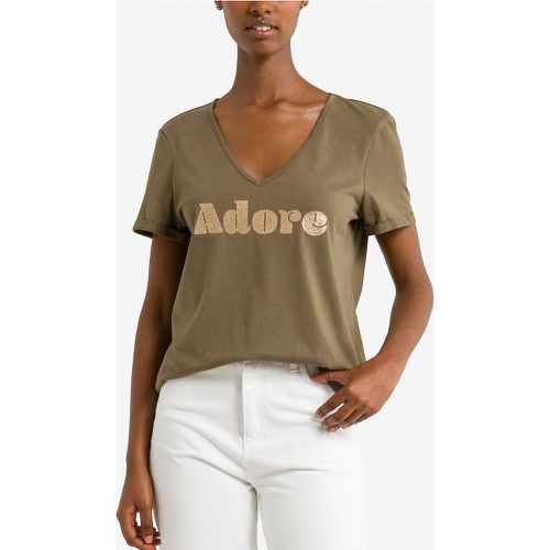 Slogan Print Cotton T-Shirt - Vero Moda - Modalova