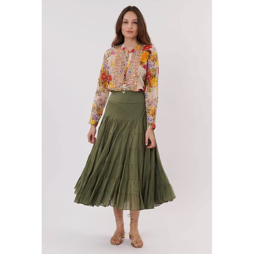 Velma Cotton Midi Skirt with Ruffles - DERHY - Modalova