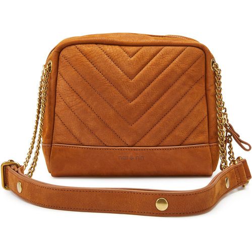 Rio Suede Quilted Mini Camera Bag with Gold Chain Crossbody/Shoulder Strap - NAT & NIN - Modalova