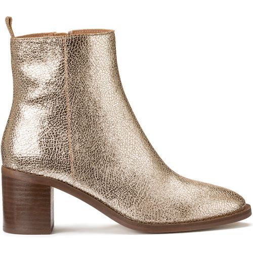 Les Signatures - Metallic Leather Ankle Boots, Made in Europe - LA REDOUTE COLLECTIONS - Modalova