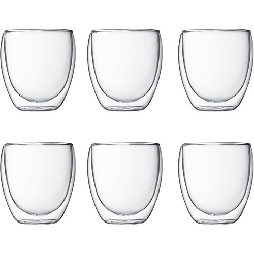 Set of 6 Pavina Double Walled Glasses 25cl / 0.25L - Bodum - Modalova