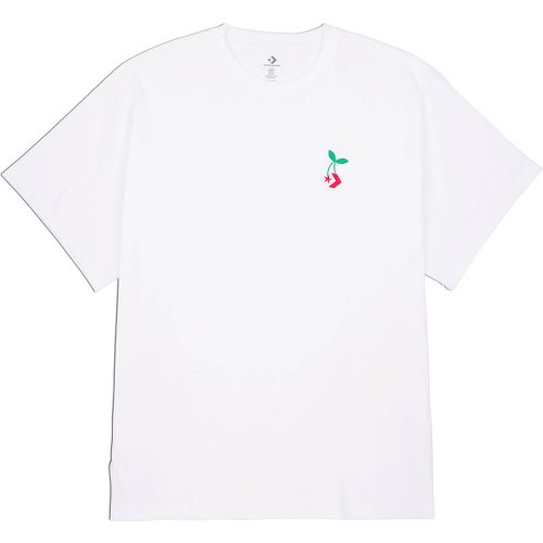 Embroidered Logo Cotton T-Shirt with Short Sleeves - Converse - Modalova